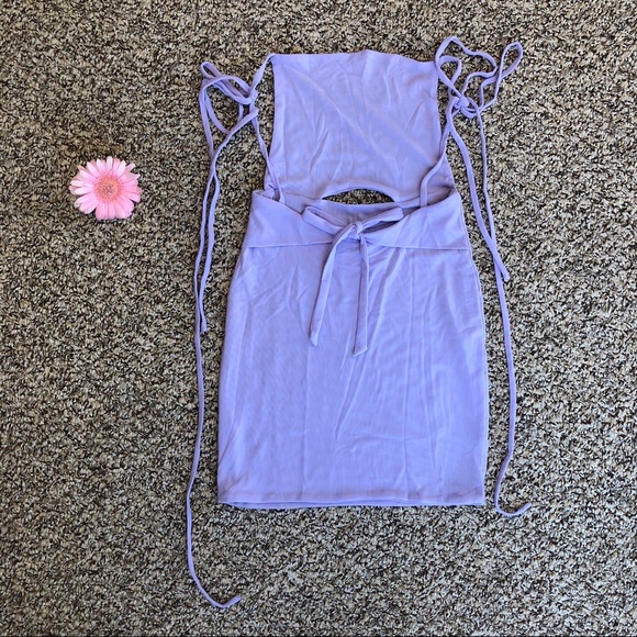 Beginning Boutique Jacqui Mesh Dress Lilac - Picture 5 of 5